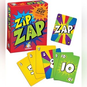 "Zip Zap" lightning-fast card game produced by Gamewright